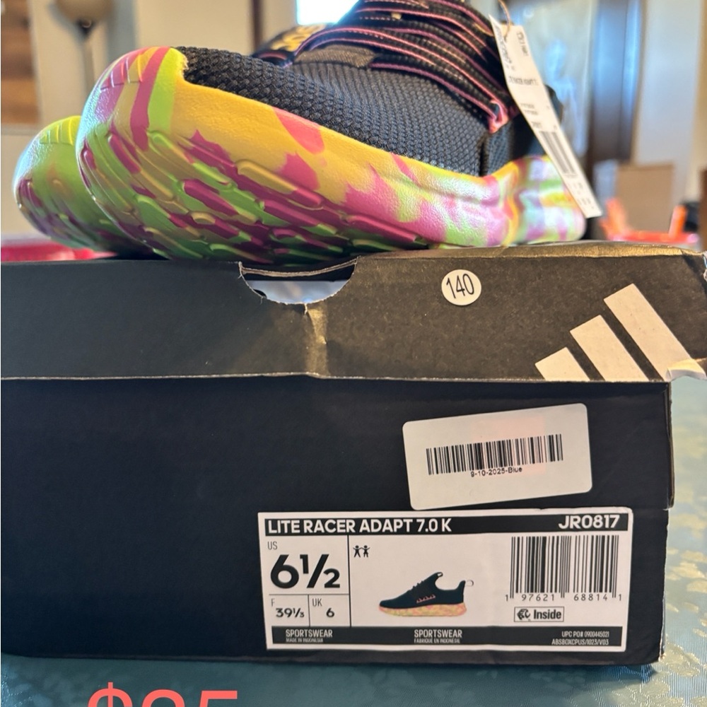 Adidas Lite Racer Adapt 7.0 Sneakers - Black and Multicolor